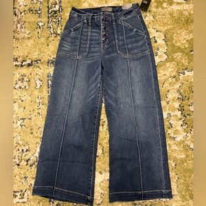 Kut from the Kloth Meg High Rise Dark Blue Wide Jeans NWT